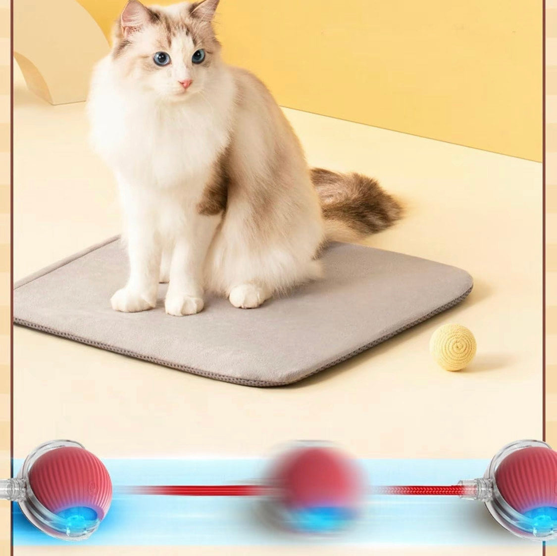 Jouet interactif intelligent – Boule roulante avec queue imitant une souris